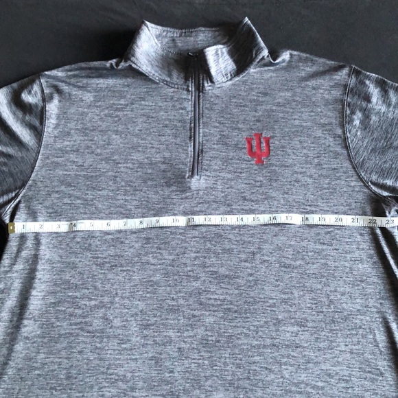 Indiana Hoosiers Heathered Gray Earth First Raglan Quarter-Zip Windshirt - Picture 5 of 6